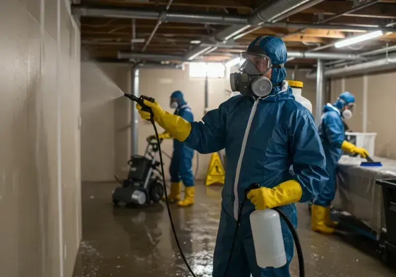 Basement Sanitization and Antimicrobial Treatment process in Rossmoor, NJ